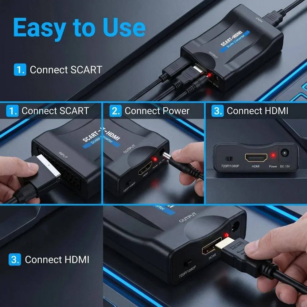 Adaptateur convertisseur avec  - Scart To Hdmi avis et prix