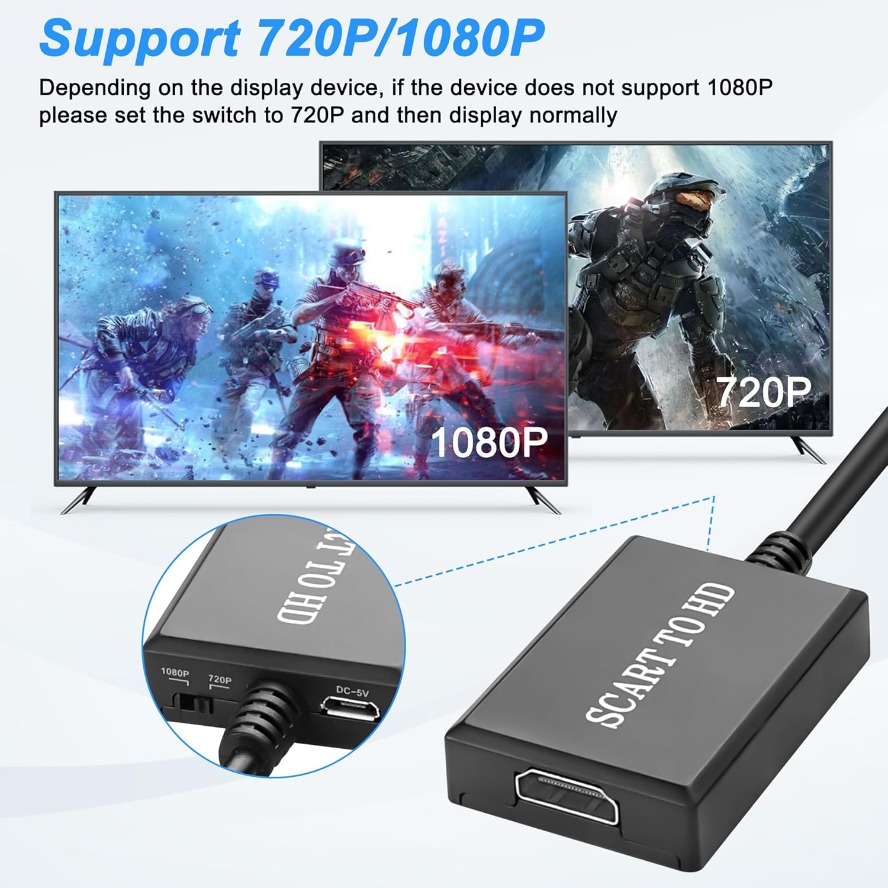 Câble adaptateur convertisseur - Scart To Hdmi avis et prix